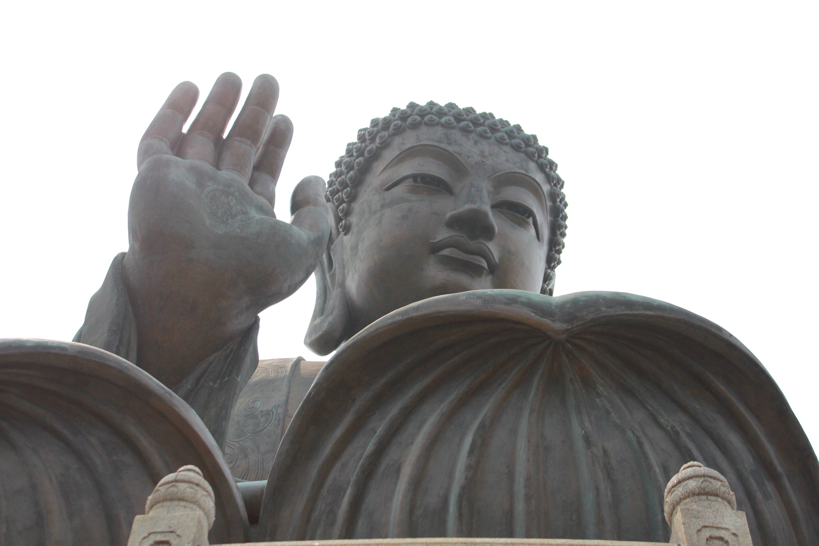 A shot of the Buddha from below.