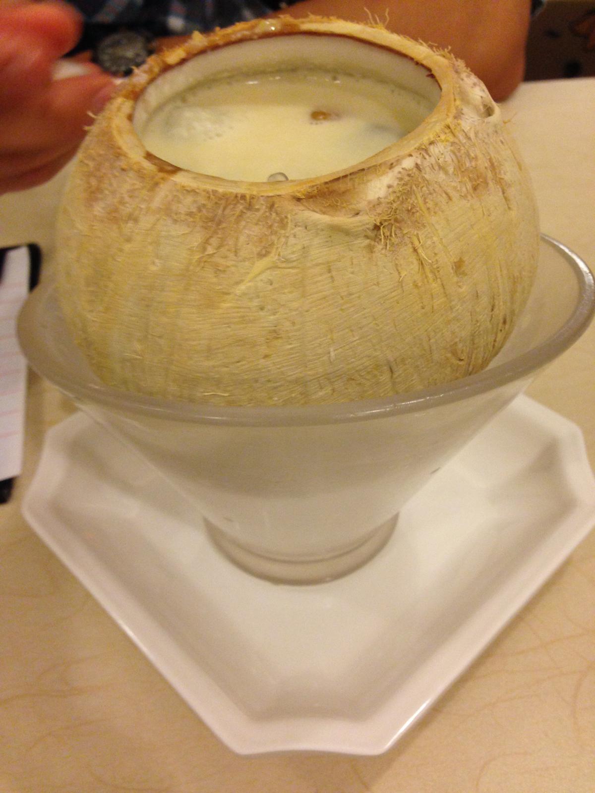 This was the dessert I ordered. It's served in a coconut! How cool is that?