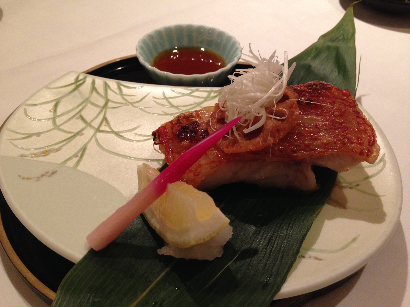 Grilled kinki fish with salt