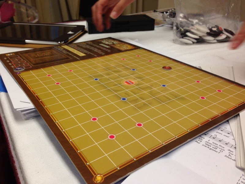 This was another one of the prizes: a board game where the primary objective was to move from one side of the board to the other using haengma rolled from a die.